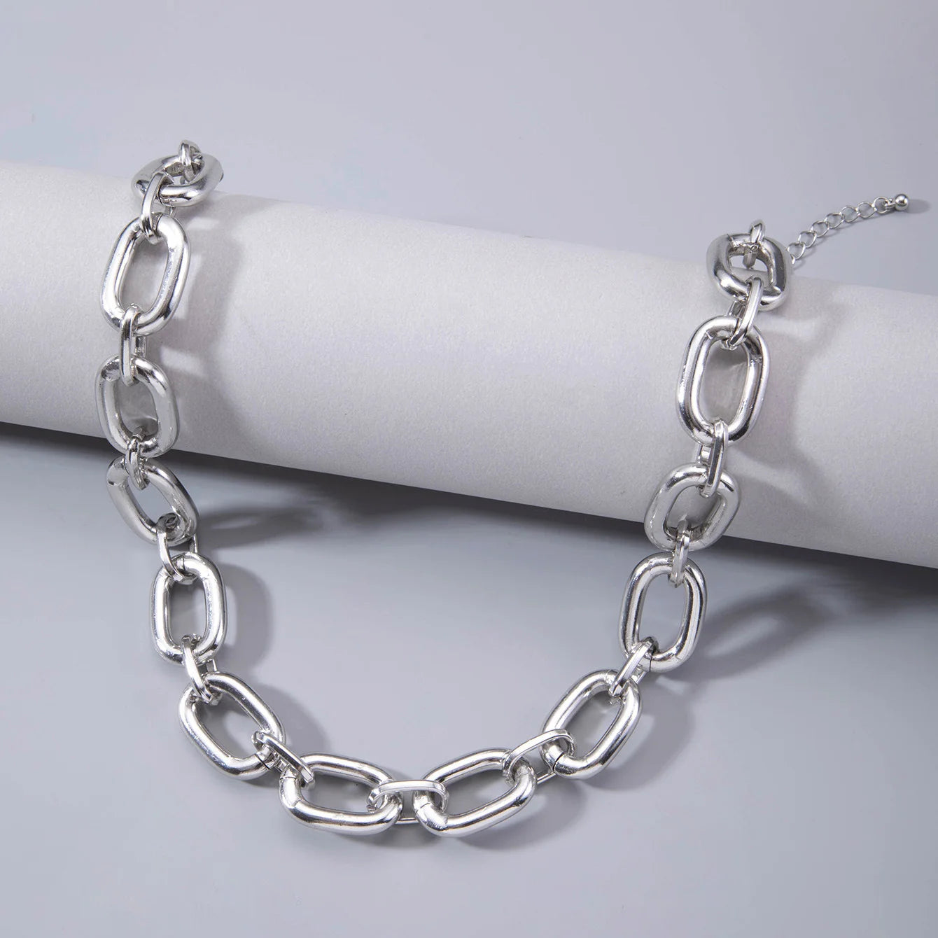 Streetwear Style Layered Chain Necklace Set Women's Chunky Link Choker Necklaces Trendy Party Accessories Non-allergic