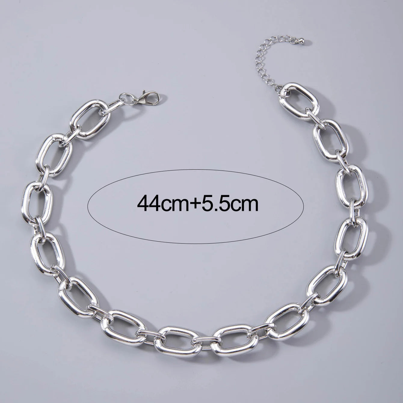 Streetwear Style Layered Chain Necklace Set Women's Chunky Link Choker Necklaces Trendy Party Accessories Non-allergic