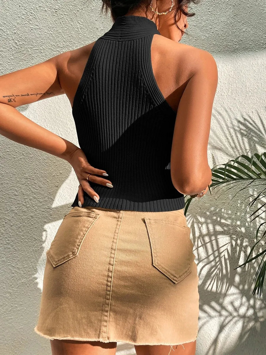 Côte Knit Halter Top
