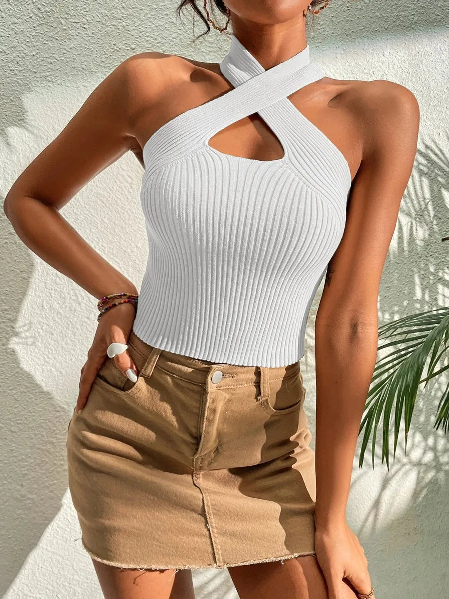 Côte Knit Halter Top