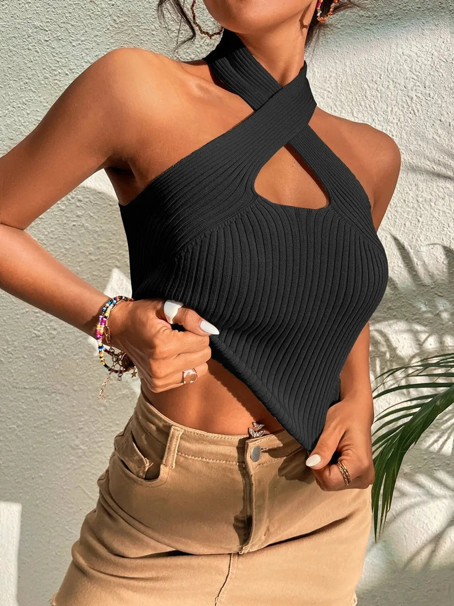 Côte Knit Halter Top