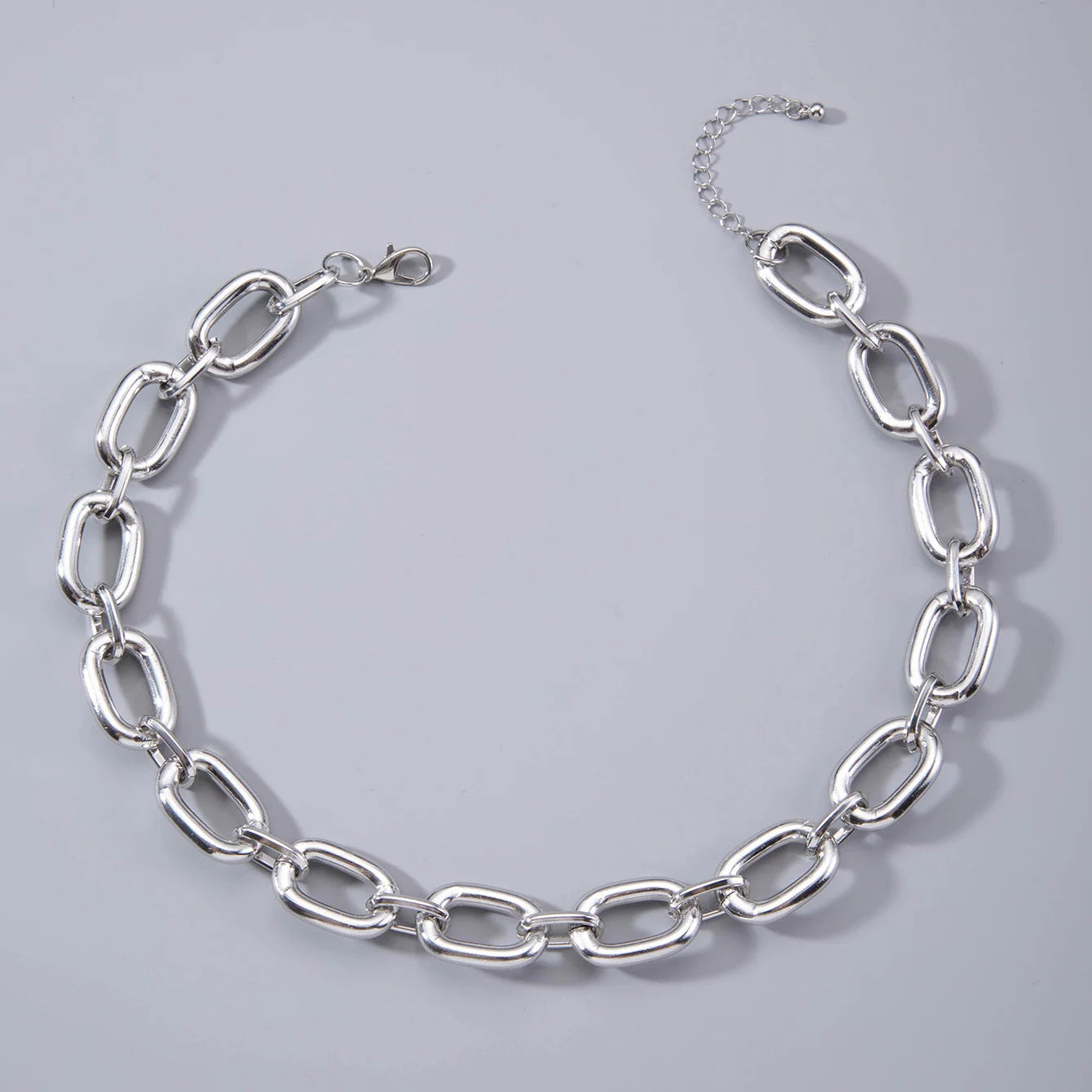 Streetwear Style Layered Chain Necklace Set Women's Chunky Link Choker Necklaces Trendy Party Accessories Non-allergic