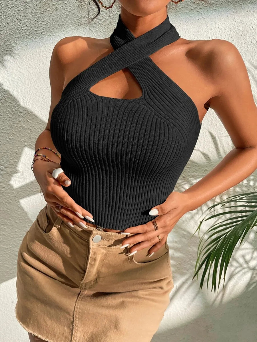 Côte Knit Halter Top